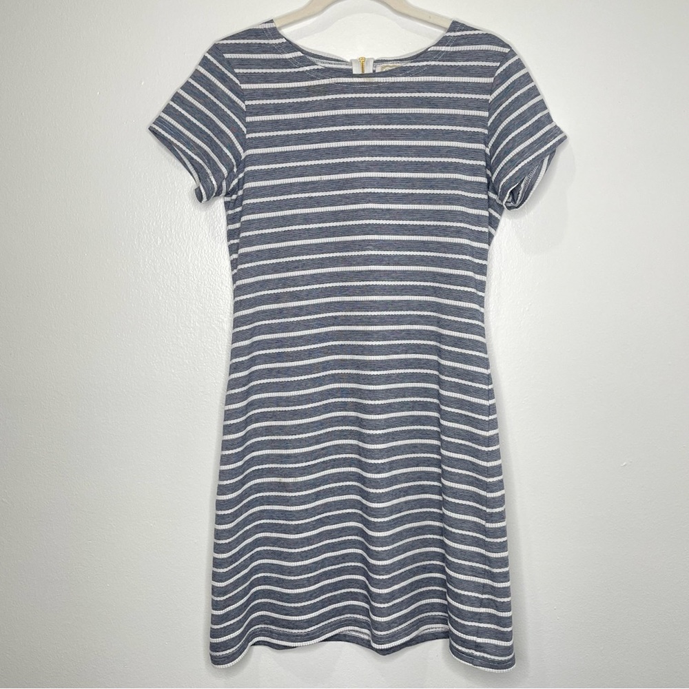 STS Sail to Sable Shift Dress Gray/White Striped Size M